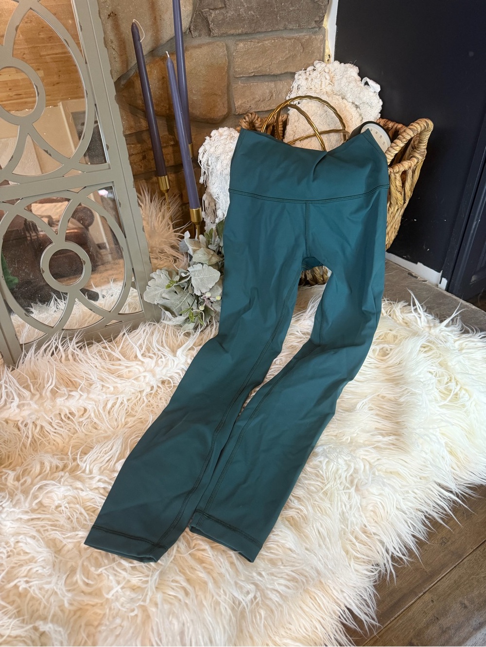 lululemon athletica High-Rise Flare Leg Leggings in Deep Teal